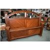 Image 1 : King sized headboard, footboard and rails with wrought iron and carved rope style accents