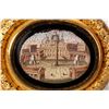 Image 2 : Antique 18kt yellow gold and micro mosaic brooch featuring St. Peter's Square in Vatican City. Circa