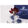 Image 2 : Swarovski crystal vase of roses with original box and small mirror