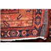 Image 2 : 100% handmade Irak wool area carpet with overall floral design, red background and highlights of nav