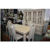 Image 1 : Semi contemporary dining suite with washed finish including dining table, six chairs and a large ill
