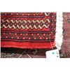 Image 2 : 100% handmade Iranian scatter rug with red background 17" X 41"