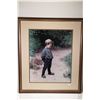 Image 1 : Framed print " The Young Biologist" by artist Paul Peel, overall dimensions 28" X 24"