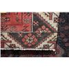 Image 2 : 100% Iranian Ferdos wool area carpet with triple medallion, red background, highlights of brown, cre