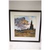 Image 1 : Framed original watercolour painting labelled on verso Mount Cascade and signed by artist Mel Heath,