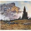 Image 2 : Framed original watercolour painting labelled on verso Mount Cascade and signed by artist Mel Heath,