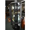 Image 1 : Modern curved glass illuminated corner display unit, 74" in height