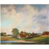 Image 2 : Framed oil on canvas painting titled and signed on verso Warsaw 1987, Jerzy Bogusz, 19" X 24"