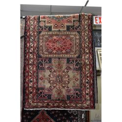 100% Iranian Ardebil wool area carpet with multiple stylized medallions, floral and animal design, i