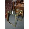 Image 1 : Three brass and bevelled glass side tables including two matching and one complimenting