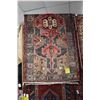 Image 1 : 100% Iranian Zanjan wool area carpet with triple medallion and overall stylized floral and animal de