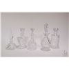 Image 1 : Five lead crystal perfume bottles with stoppers . Note: No Shipping. Local Pickup Only