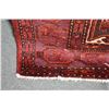 Image 2 : 100% Iranian Zanjan wool area carpet with center medallion, red background and highlights of soft pu