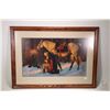 Image 1 : Framed print "Prayer at Valley Forge" by artist Arnold Friberg, overall framed dimensions 23" X 32"