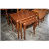 Image 1 : Set of three French Provincial walnut nesting tables