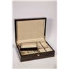 Image 1 : Gent's laminated wood grain jewellery casket with watch storage etc.