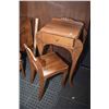 Image 1 : Mid 20th century walnut telephone table with small chair