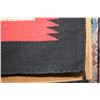 Image 2 : South-western style area carpet in black, red and grey, 46" X 68"