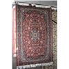 Image 1 : Fine wool blend area carpet with center medallion, overall floral design in shades or red, green, cr