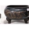 Image 2 : Set of three graduated dragon motif three footed planters including 10", 7" and 5" diameter