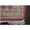 Image 2 : Wool blend area carpet with overall geometric design, pink background, highlights of black, grey, wh