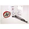 Image 1 : Two authentic movie props from Inglorious Basterds including Adolf's ( Martin Wuttke) Hero Swastika 