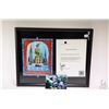 Image 1 : Framed authentic movie prop from "Elf" including " A Short Story of a Tall Tale" book and New Line C
