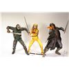 Image 1 : Three Neca figures including 17" Freddy from Friday the 13th, Kill Bill figure and Aragon figure fro