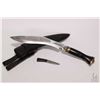 Image 1 : Sheathed Kurkri knife with 10" blade, missing one of the small knives, possible was movie prop, no c