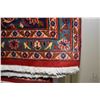 Image 2 : 100% handmade Kashan area carpet with center medallion, overall geometric floral with red background