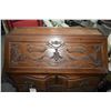 Image 2 : Antique five drawer drop front bureau with original cast pulls, fitted interior including several di