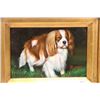 Image 2 : Gilt framed oil on board painting of a Spaniel, initialled by artist B.FMZ 5" X 6 1/2"