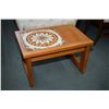 Image 2 : Mid century modern teak coffee and two end tables with inset tile top