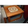 Image 2 : Pair of matching mid century modern teak end tables with tile tops