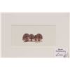 Image 2 : Four miniature still-life paintings including two that feature mushrooms and two that feature trees,