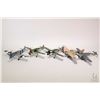 Image 1 : Five die cast 1:48 scale Military model airplanes including P-40, B-109 Messerschmitt, two FW-190 an