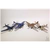 Image 1 : Four die cast 1:48 scale military airplane models including Dauntless, F-40 Corsair, JU-87 Stuka and