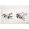 Image 1 : Two metal die cast 1:48 scale bombers including P-38 Lightening and a Mosquito