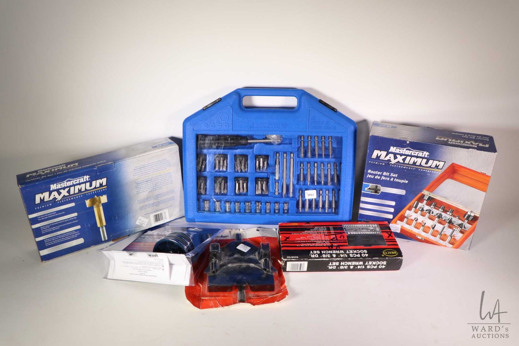 Mastercraft Router Bits Kit Six new in package tool kits including Mastercraft Forstner bit set ...