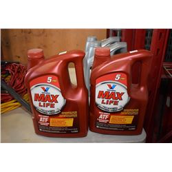 Two 5 ltr. jugs of Valvoline full synthetic transmission oil