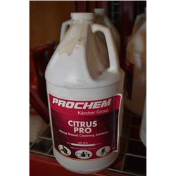 One 3.78 ltr. ( one US gallon) jug of Prochem Citrus Pro, citrus based cleaning additive