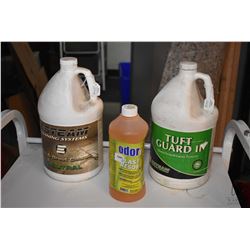 Selection of cleaning chemical including 3.78 ltr. jug of Estream tile and grout, 3.78 ltr. jug of E