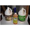 Image 1 : Selection of cleaning chemical including 3.78 ltr. jug of Estream tile and grout, 3.78 ltr. jug of E