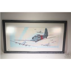 Framed limited edition print titled "A test of Courage" pencil signed by Keith Ferris 238/850. Note: