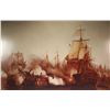 Image 2 : Framed open edition print of a tall ship battle. Note: No Shipping. Local Pickup Only