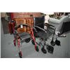 Image 1 : Two daily living aids including Drive folding wheel chair and walker