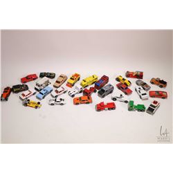 Selection of Hot Wheels cars including Minitrek, pumper truck, Hot Bird, Old No. 5 etc.