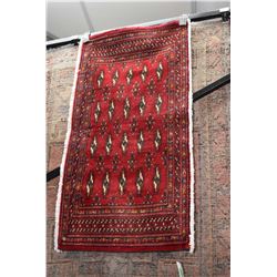 100% handmade Iranian area carpet with center medallion, overall floral and red background with high