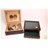 Image 1 : Thompson & Co. cigar humidor containing a selection of cigar cutters plus a cigar storage / display 