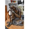 Image 1 : Bronze sculpture, resting Buddha 27" in height . Note: No Shipping. Local Pickup Only